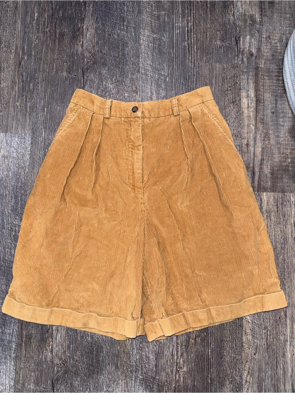 Charter Club by Jane Justin Vintage Corduroy High Waisted Wide Leg Long Shorts